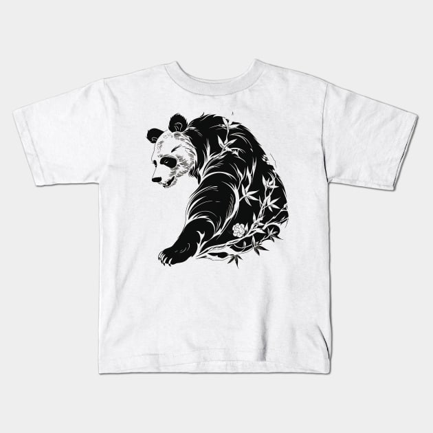 panda Kids T-Shirt by weirdesigns